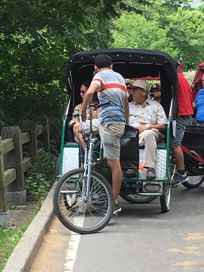 Central park pedicab tour